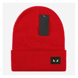 Luxuriöse modische Totenkopf-Kappen, Strickmützen, Winter-Designer-Mütze mit Little-Monster-Kennzeichnung, warme Wollmütze, Unisex, Casquette, 16 Farben, hohe Qualität