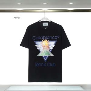 カサブランTシャツメンデザイナーTシャツ春夏新しいスタイルスターリーキャッスルショートスリーブカサの男性Tシャツテニスクラブラグジュアリートレンドブランドカサブランカシャツ3253