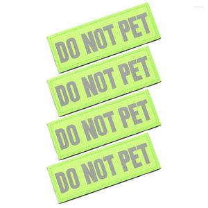 Dog Collars 4 Pcs Service Funny Flags For Room Guy Reflective Patches Harness Nylon Decors