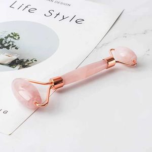 Face Massager Home>Product Center>Anti aging Jade Massage Set>Guasha Rose Quartz Facial Roller Energy Weight Loss Tool 24321