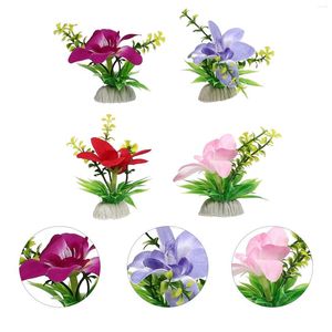 Dekorativa blommor 4st japanska sushi tallrik blommor dekorationer konstgjorda ornament mat dekor