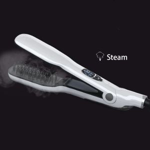 Irons Steam Hair Straightener Professional Electric Straightening Iron Comb LCD Display Hair Styler