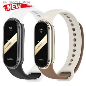 Uhrenarmbänder Armband für Mi Band 8 Armband für Xiaomi Smart Band 8 NFC Sport Sile Miband 8 Armband Correa Ersatzzubehör Y240321