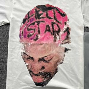 Hellstar Studio 2024 New Summer Hip Hop Fashion Brand Hell Star Printed半袖Tカップルスタイル