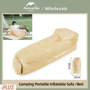 Mat Naturehike Camping Lazy Inflatable SOFA Outdoor Travel Portable Ultralight Soft Bekväma uppblåsbar Bed Beach Leisure Soffa