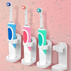 Spårlös tandborstehållare badväggmonterad självhäftande elektriska tandborstehållare vuxna tandborste stativ hänger badrumstillbehör YFA2045