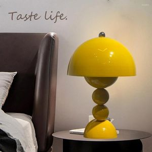 Настольные лампы Скандинавский грибной ночник перезаряжаемый простой сплошной цвет креативная атмосфера для декора домашнего офиса