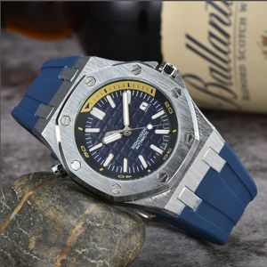 Designer Mens watch High quality quartz watches oak hexagon bezel man ladies brand wristwatch Fashion Rubber strap Sports Wristwatches