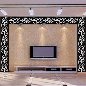 10st av set DIY Modern Acrylic Mirror Sticker Art Bedroom Tak