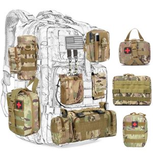 Bags Molle EDC Pouch Hunting Bags Army Backpack Outdoor Tactical Waist Belt Pack Camping Survival Medical Kit Working Tools Pouch