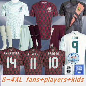 المكسيك كوبا أمريكا raul chicharito كرة القدم القميص 2024 Lozano Dos Santos 24 25 H.Lozano Men Kids Football Usiforms Fans Fans Player Version S-4XL