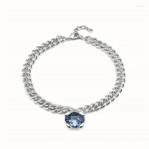 Catene 2024 Spagna Unode 50 Gioielli di lusso Eleganza Collana di cristallo blu Regalo personalizzato avanzato da donna