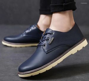 Casual Shoes Men Formal Black Leather for Lace Up Oxfords Male Wedding Party Office Business