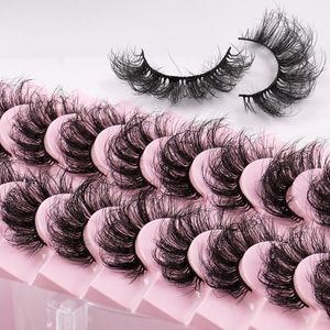 Thick Natural Fluffy Eyelashes Extensions Messy Crisscross Handmade Reusable Multilayer 3D Mink Fake Lashes Full Strip Lashes Easy to Wear Beauty Supply