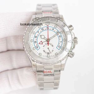 Designer Watches Clean Top Mens Watch Master Grey White Dial Ceramic Men Model Mechanical Watch 44mm Automatisk rörelse 904L Steel Band Diving Watch
