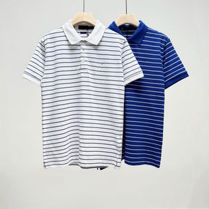 2024 Designer Men's Polos Letter Shirt randig ponnyetikett broderad lapelpolo skjorta med korta ärmar toppar tees varsity golf casual klädgator blus s-xxl
