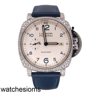 Mens Watches Paneraii Wristwatches Luxury Due 42mm Men's Steel Automatic Watch Diamond Pam00906 Mechanical Full Luminos