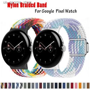 Assista Bandas Nylon Trançado Strap para Google Pixel 2 Banda Substituição Cinto Tecido Pulseira Pulseira para Pixel Correa Acessório Y240321