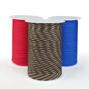 Paracord 50100 metros 550 paracord paracord pára-quedas cordão corda tenda guyline mil especificação tipo iii 7 fio núcleo múltiplas cores