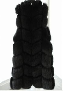 Whole2015 WhiteBlack Winter Women Knitted Rabbit Fox Fur Vest Plus Plus Real Natural Rabbit Fur Coat Jackets Long Cole2892220