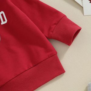 衣類セット幼児の男の子バレンタインの日服の衣装ハートレタープリント長袖スウェットシャツとズボン2pcs服セット