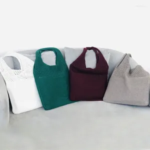 Sacos de ombro 2024 vintage verão oco tecido mulheres trança bolsas praia saco grande capacidade bolsa moda compras