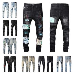 Jeans masculinos jeans para homens jeans femininos jeans rasgados slim fit jeans streetwear buraco estrela remendo masculino feminino stretch jeans skinny homens bordados jeans femininos jeans empilhados