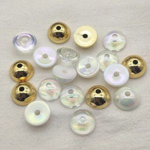 Display New Arrival 18mm100pcs Uv/clear/white Semicircular Middle Hole Bead for Necklace Earrings Diy Parts,jewelry Findings&components