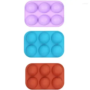 Bakformar 3packar medelstora semi sfär silikonform för att göra chokladkaka gelé kupolmousse