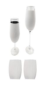 Sublimação em branco manga de vidro de vinho neoprene isolador de vidro capa suporte de bebida ornamentos de sublimação suprimentos para kit de festa3457194