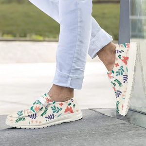 Casual Shoes InstantArts Floral Print Women's Summer Breattable Canvas Boat Shoe Men's Slip-On Lightweight Sweat-Absorbering Soft Loafer