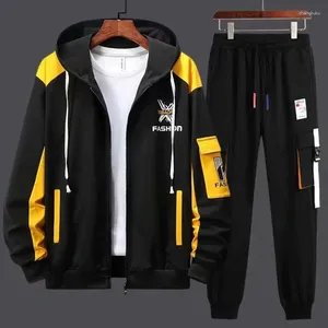 Men's Tracksuits Tracksuit For Men 2 Piece Set Hoodies Sweatpants Sportswear Fitness Sweatshirt Sports 2PCS Suit Male Autumn