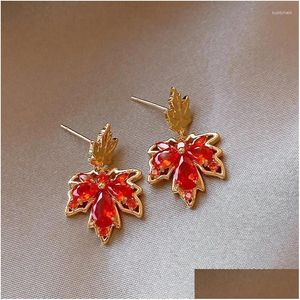 Dangle Chandelier Earrings Korea Fashion Jewelry Luxury Orange Pendant Elegant Womens Evening Party Accessoriesドロップ配達otpnw