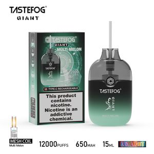 Tastefog Giant 12000 Puffs Melhor Vape Vape descartável por atacado E-Cigarro