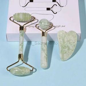 Massageador facial natural jade massageador facial gua sha pedra massageador facial gua sha masaje placa facial acuppoint cuidados com os olhos spa ferramenta de massagem visão 240321