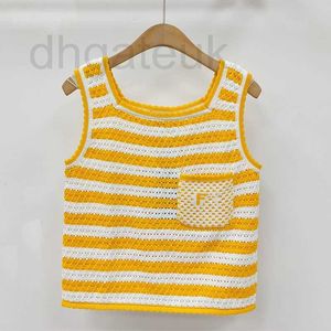 Women's Tanks & Camis designer brand 24 Spring/summer New Knitted Vest Top Colored Stripe Lace Decoration Same Style Merchant SD1Q