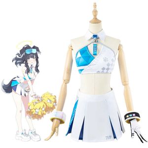 cosplay Costumi anime Blu Archivio Nekozuka Hibiki Cosplay Come sexy Top Gonna per donne Ragazza Uniformi scolastiche Halloween Compleanno Carnevale AbbigliamentoC24321