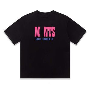 Tasarımcı Lüks Vetements Klasik İlkbahar ve Yaz Sevimli Pembe Monogramlı Çift Pamuk Gevşek Mürettebat Bezi Kısa Kollu T-Shirt Chic