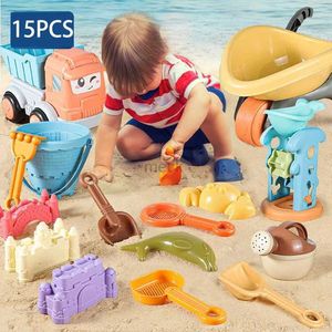 Sand Play Water Fun Summer Beach Set Toys For Kids Beach Bucket Set Storage Sand Digging Tool Bucket Gift Childrens Beach Water Game Toys Tools 240321