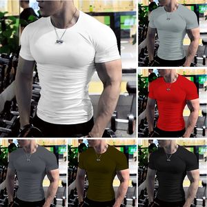 Summer Men Gym T Shirt Running Sport T-Shirts Men Fitness Bodybuilding Top Short Sleeve Football Shirts Male Soccer Clothes Plus Size 5xl