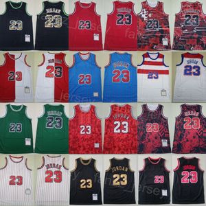 Gerileme Retro Basketbol Formaları Michael 23 Gömlek Vintage Adam Spor Hayranları Tüm Dikiş Atletik Açık Giyim Sport Spor Giyiyor Gömlek Takım Üzerine Dizim