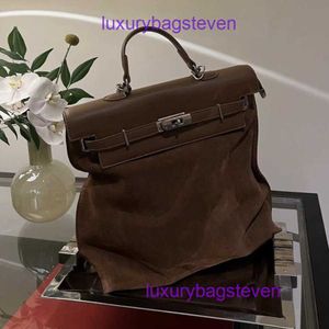 Hremms Kelyys Brand Classic Tote Bags Online Store Ljusfärgade lädervaror Nisch Frosted Cowhide ryggsäck Kvinnor 2024 Ny singel Have Real Logo