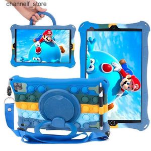 Tablet PC Cases Bags Funda Para 10.1 Universal Silicone Tablet Case 10 10.1 inch Android Tablet PC Shockproof Stand Cover Cases 25*16CM/9.84x6.3inchY240321Y240321