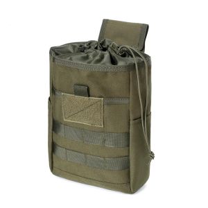 Sacos tático molle pacote bolsa de reciclagem men cs dump drop mag ao ar livre militar utilitário cintura saco náilon dobrável edc engrenagem pendurado saco