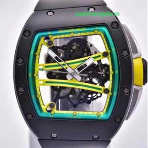 RM Watch Механизм Часы Хорошие часы RM61-01 Мужская серия YOHAN BLAKE Runway Черные керамические мужские часы