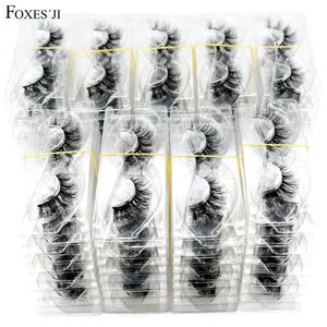 Foxesji volume vison cílios itens por atacado para negócios macio wispy macio natural extensão de cílios falsos 240311