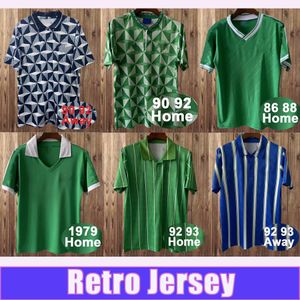 90 91 92 93 Maglia da calcio Irlanda del Nord Retro Squadra nazionale da uomo Home Maglia da calcio grigia bianca da trasferta Uniformi a maniche corte