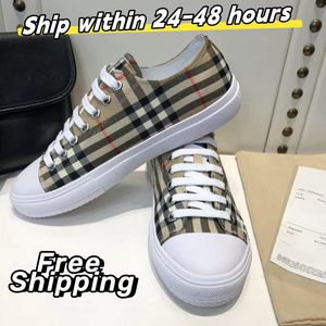 New Designer Casual Shoes Men Women Board Shoes Lightweight Sports Shoes Fashion Brand Plaid Letter Printing Low Sneakers Classical Beige Size 35-45 Free Shipping