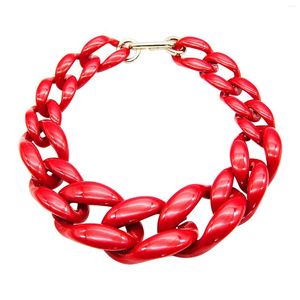 Ketten Geburtstag Acryl Mode GiftCurb Große Schwarz Rot Party Kubanische Link Kette Schmuck DIY Hip Hop Kragen Halskette Weihnachten