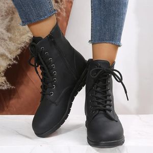 Boots European and American Mid Length for Women’s Autumn 2024 Wear-Deferisted Short Short Booded Shoes
